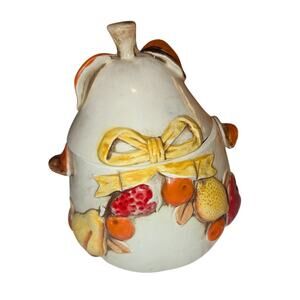 Vintage 60s / 70s Napcoware Japan Pear Shape Cookie Jar Fruit Bowl C-8258